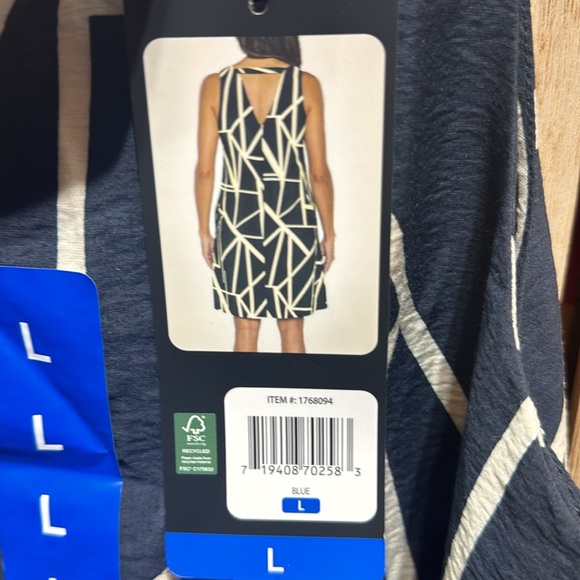 Banana Republic Ladies' Satin Sleeveless Dress   Blue NWT - Picture 6 of 10